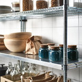 BRUGDHAJ Jar with lid, blue, 0.3 l
