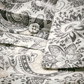 RODGERSIA Duvet cover and 2 pillowcases, grey/white, 200x200/50x60 cm
