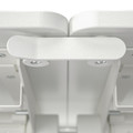 MITTZON Foldable table with castors, white, 140x70 cm