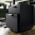 TROTTEN Drawer unit w 2 drawers on casters, anthracite