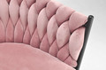 Glamour Braided Chair ROSA, powder pink