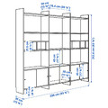 LÅDMAKARE Storage combination w sliding doors, with 2 shelf inserts/oak effect, 238x35x212 cm