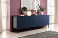 Four-Door Cabinet Nicole 200 cm, dark blue, black legs