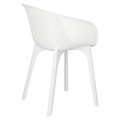 Set of 4 Chairs Dacun, in-/outdoor, white