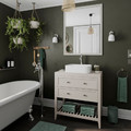 GoodHome Bathroom Waste Bin Koros 3 l, green-grey