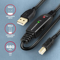 AXAGON USB Cable ADR-215B USB 2.0 A-M -> B-M act 15m