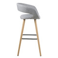 Bar Stool Grace, low, light grey