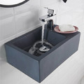 GoodHome Countertop Wash-Basin Peyto 37 x 23.5 cm, grey