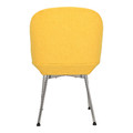 Upholstered Chair Cloe, yellow/chrome