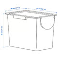 TRÖSKNING Bin with lid, light beige, 25 l
