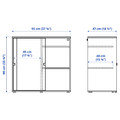 VIHALS Cabinet with sliding doors, white 95x47x90 cm