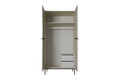 Wardrobe Nicole with Drawer Unit 100 cm, cashmere, black legs