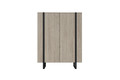 Two-Door Cabinet Verica 120 cm, biscuit oak/black legs