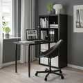 KALLAX / LINNMON Desk combination, black/black-brown, 77x139x147 cm
