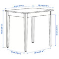 NÄSINGE / NÄSINGE Table and 2 chairs, white/white Tibbleby beige-grey, 80x60 cm