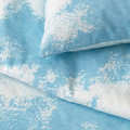 ÄNGSVITVINGE Duvet cover and pillowcase, blue/white, 150x200/50x60 cm