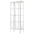 MILSBO Glass-door cabinet, white, 73x175 cm