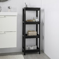 VESKEN Shelf unit, black, 36x23x100 cm