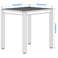 NÄMMARÖ Table, outdoor, light brown stained, 75x63 cm