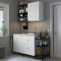 ENHET Kitchen, anthracite/white, 123x63.5x222 cm