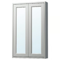 TÄNNFORSEN Mirror cabinet with doors, light grey, 60x15x95 cm