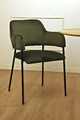 Dining Chair Lima, velvet, armrests, green