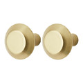 GoodHome Cabinet Knob Handle Nutmeg, gold/brass, 2 pack