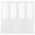 GRIMO Pair of sliding doors, glass/white, 200x201 cm