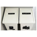 FILUR Bin with lid, white, 42 l