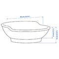 VÄSTERSJÖN Countertop wash-basin w water trap, white, 40x14x9 cm