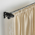 RÄCKA Curtain rod, black, 210-385 cm