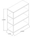 Metal Shelving Unit 180 x 150 x 6 cm 4 Shelves 300 kg, black