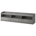 HAUGA TV bench, grey, 206x46x54 cm