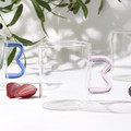 Glass Mug Borosilicate 350ml, pink