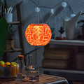 SOLVINDEN Pendant lamp, flower/solar-powered orange, 22 cm