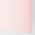 SMÅSTAD / PLATSA Bookcase, white pale pink/with 3 drawers, 60x42x123 cm