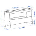 PERJOHAN Bench with storage, pine, 100 cm