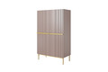 High Cabinet Sideboard Nicole, antique pink, gold legs