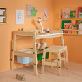 FLISAT Children's bench, height adjustable/green