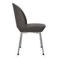 Upholstered Chair Cloe, dark grey/chrome