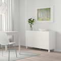 BESTÅ Storage combination with doors, white, Lappviken white, 120x40x74 cm