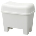 BURSJÖN Stool with storage, white