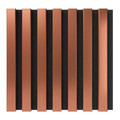 Lamella Mini Wall Panel Vertical Line 300 x 300 mm, black/copper, felt