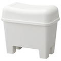 BURSJÖN Stool with storage, white
