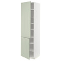 METOD High cabinet with shelves/2 doors, white/Stensund light green, 60x60x220 cm