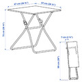 GUNDE / ADDE Table and 2 chairs, folding black/black, 67x67 cm