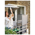 LILLEÖ / IGGÖN Parasol with base, grey/dark grey, 150x100 cm
