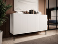 Three-Door Cabinet Nicole 150cm, matt white/black legs