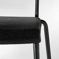 STIG Bar stool with backrest, black/black, 63 cm