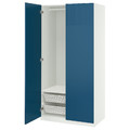 PAX / FYRUDDEN Wardrobe combination, white/blue, 100x60x201 cm